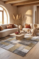 Chester 34 Earth Rug — AI styled visualisation