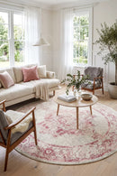 Avenue 702 Rose Round Rug — AI styled visualisation