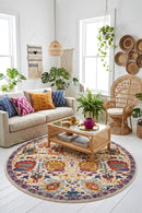 Babylon 206 Multi Round Rug — AI styled visualisation