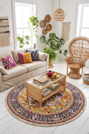 Babylon 207 Multi Round Rug — AI styled visualisation