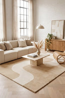 Marimekko Seireeni Warm Beige 132701 Rug — AI styled visualisation