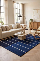 Marimekko Tiibet Deep Blue 132808 Rug — AI styled visualisation