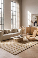 Marimekko Tiiliskivi Bronze Yellow 132906 Rug — AI styled visualisation