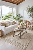 Colorado Natural Outdoor Rug — AI styled visualisation