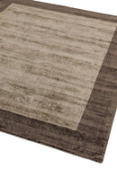 Asiatic Blade Border Choco Mocha Square Rug