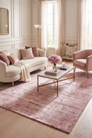Bliss Blush Rug — AI styled visualisation
