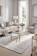 Bliss Silver Rug — AI styled visualisation