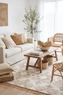 Bodhi Rosa Natural Rug — AI styled visualisation