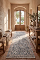 Bodrum Alvin Blue Runner Rug — AI styled visualisation
