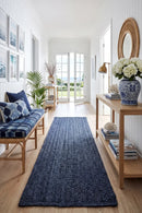 Bondi Navy Runner Rug — AI styled visualisation