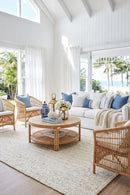 Bondi White Rug — AI styled visualisation