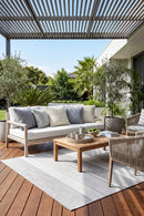 Vermont 37 Grey Outdoor Rug — AI styled visualisation