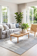 Vermont 54 Soft Blue Outdoor Rug — styled indoor setting
