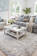 Bronte Nola Powder Rug — AI styled visualisation