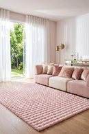 Bubble Blush Machine Washable Rug — AI styled visualisation