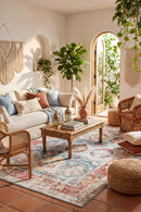 Morocco 14 Tile Navy Rug — AI styled visualisation