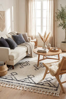 Casablanca Temara Natural Rug — AI styled visualisation