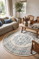 Century 922 White Round Rug — AI styled visualisation