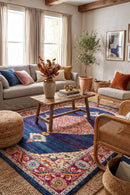 Century 966 Royal Blue Rug — AI styled visualisation