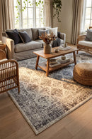 Century 999 Grey Rug — AI styled visualisation