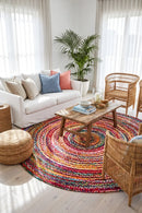Chandra Braided Cotton Rug Multi — AI styled visualisation