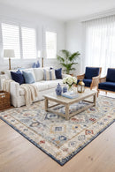 Chetak Multicolour Distressed Rug — AI styled visualisation