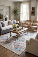 Chighu Multicolour Machine Washable Rug — AI styled visualisation