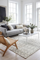 Chrome Elsa Silver Rug — AI styled visualisation