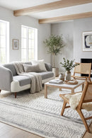 Chrome Harper Silver Rug — AI styled visualisation