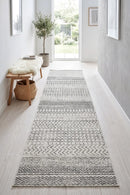 Chrome Harper Silver Runner Rug — AI styled visualisation