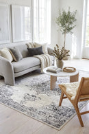 Chrome Rita Silver Rug — AI styled visualisation
