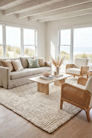 Chunky Natural Fiber Barker Bleach Rug — AI styled visualisation