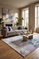 City Monet Stunning Violet Rug — AI styled visualisation