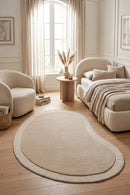 Cleo Beige Rug — AI styled visualisation