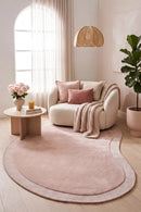 Cleo Blush Rug — AI styled visualisation