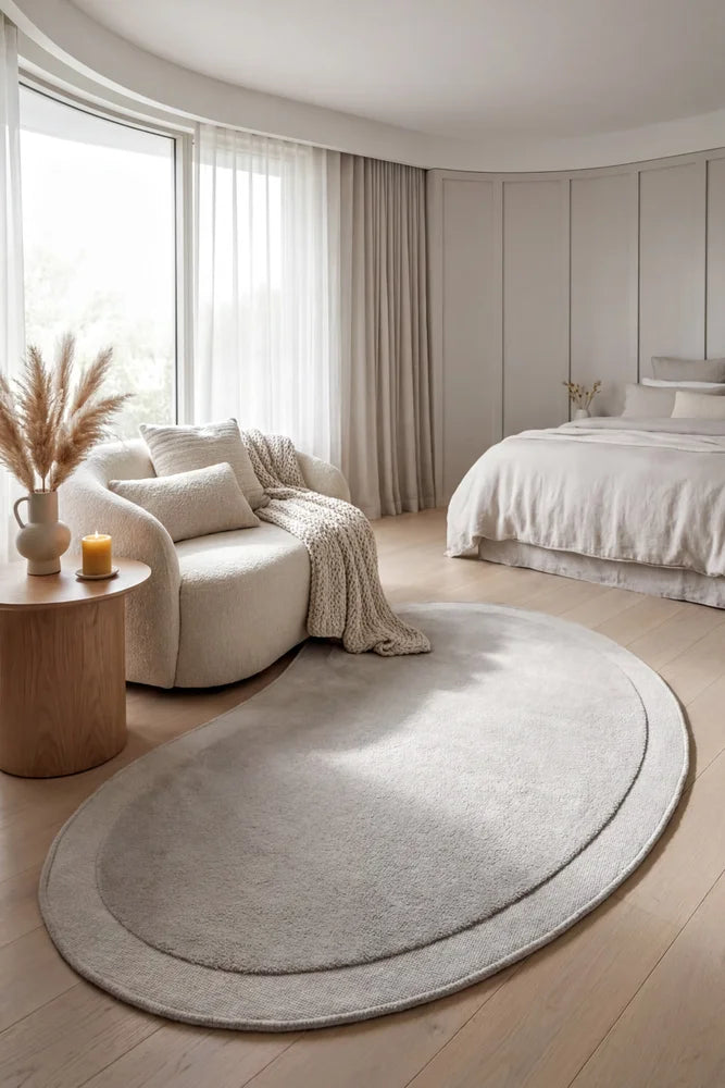 Cleo Dove Rug — AI styled visualisation