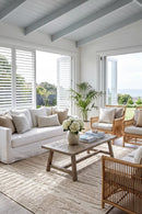 Colorado Waves Beige Outdoor Rug — AI styled visualisation