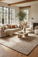 Conscious Loom Embrace Beige Rug — AI styled visualisation
