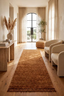 Conscious Loom Kinship Caramel Runner Rug — AI styled visualisation