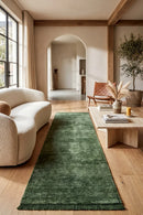 Conscious Loom Kinship Forest Green Runner Rug — AI styled visualisation