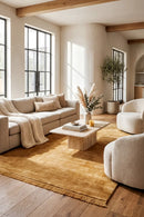 Conscious Loom Kinship Honey Rug — AI styled visualisation