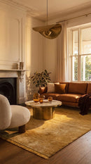 Conscious Loom Kinship Honey Rug — AI styled visualisation