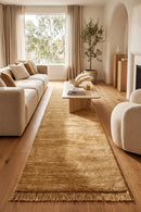 Conscious Loom Kinship Honey Runner Rug — AI styled visualisation