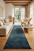 Conscious Loom Kinship Navy Runner Rug — AI styled visualisation