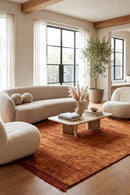 Conscious Loom Kinship Paprika Rug — AI styled visualisation