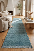 Conscious Loom Kinship Sky Blue Runner Rug — AI styled visualisation