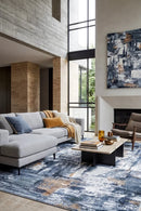 Contemporary Cove Sodalite Rug — AI styled visualisation