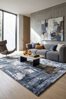 Contemporary Cove Sodalite Rug — AI styled visualisation