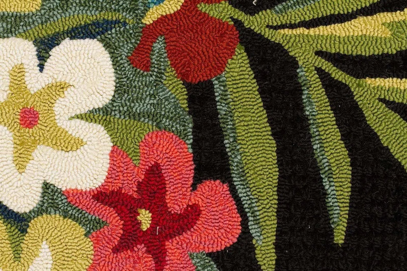 Copocabana-Kelsey Bouquet Black Indoor Outdoor Rug