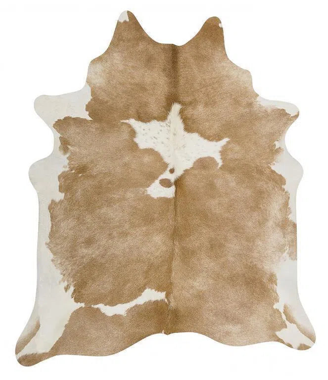 Cowhide-Exquisite Natural Cow Hide Beige White